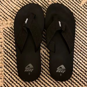 Black flip flops